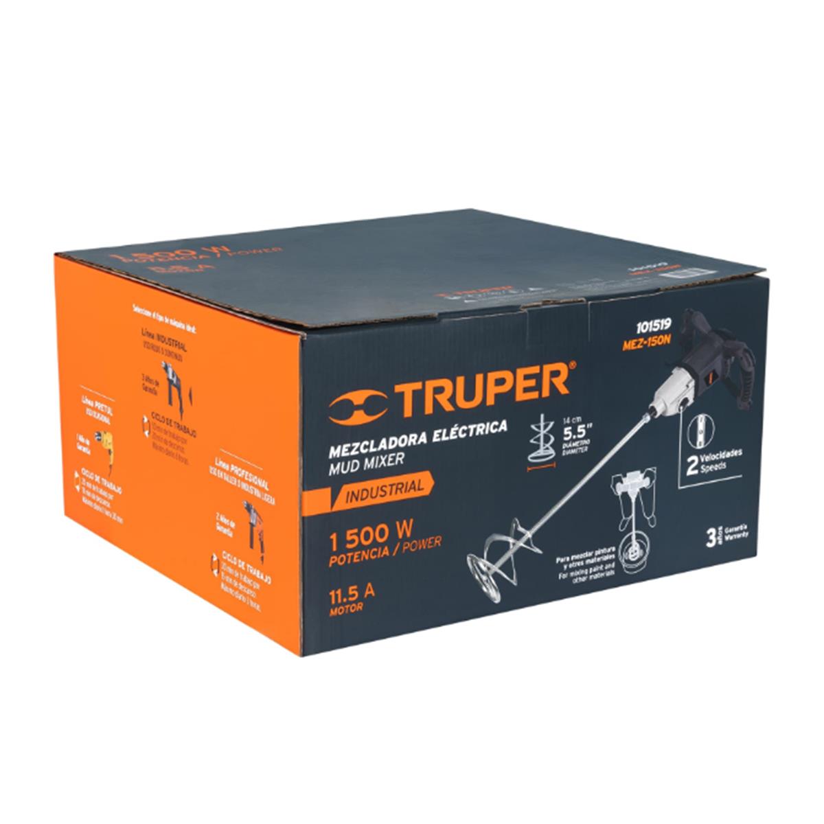 Mezcladora Eléctrica 1500W Industrial Truper 101519 |  MEZ-150N