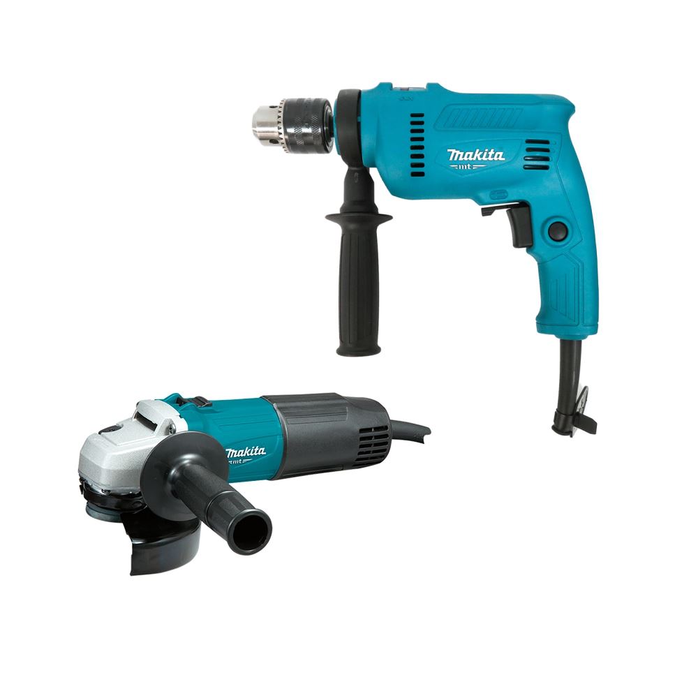 Combo Rotomartillo de 5/8" y Esmeriladora de 4½" Makita + Accesorios MTK0003B-P2