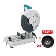 Cortadora de Metales de 14" 2,000W + 5 Discos Abrasivos Makita 2414NBX30