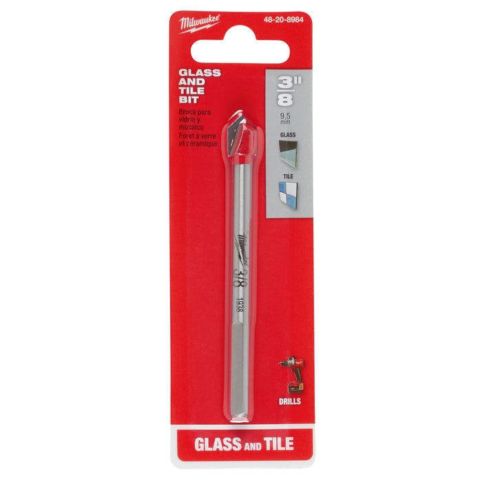 Broca para Vidrio y Azulejo Cerámico 3/8" Milwaukee 48-20-8984