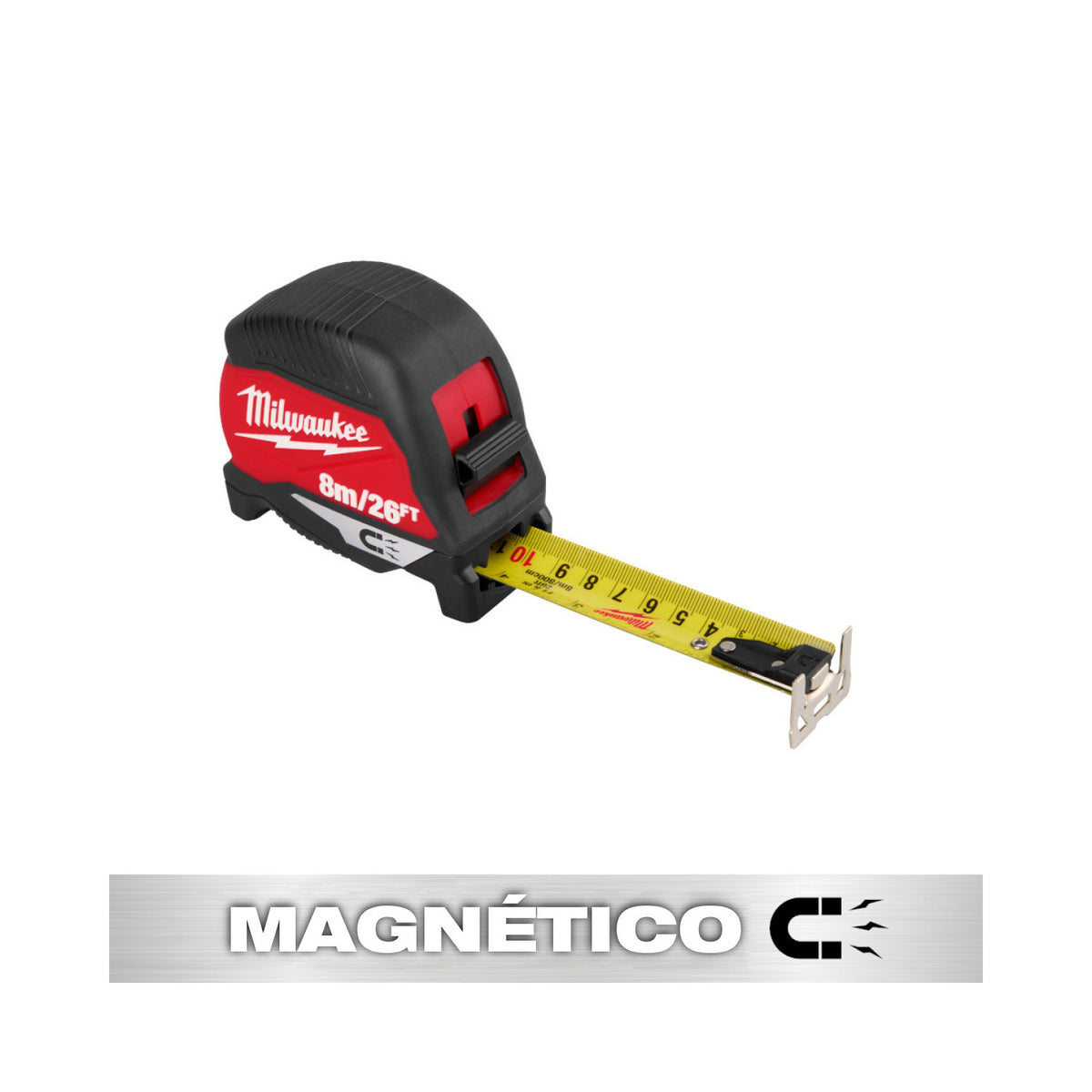Flexómetro Magnético de 8 m / 26' Milwaukee 48-22-1026M