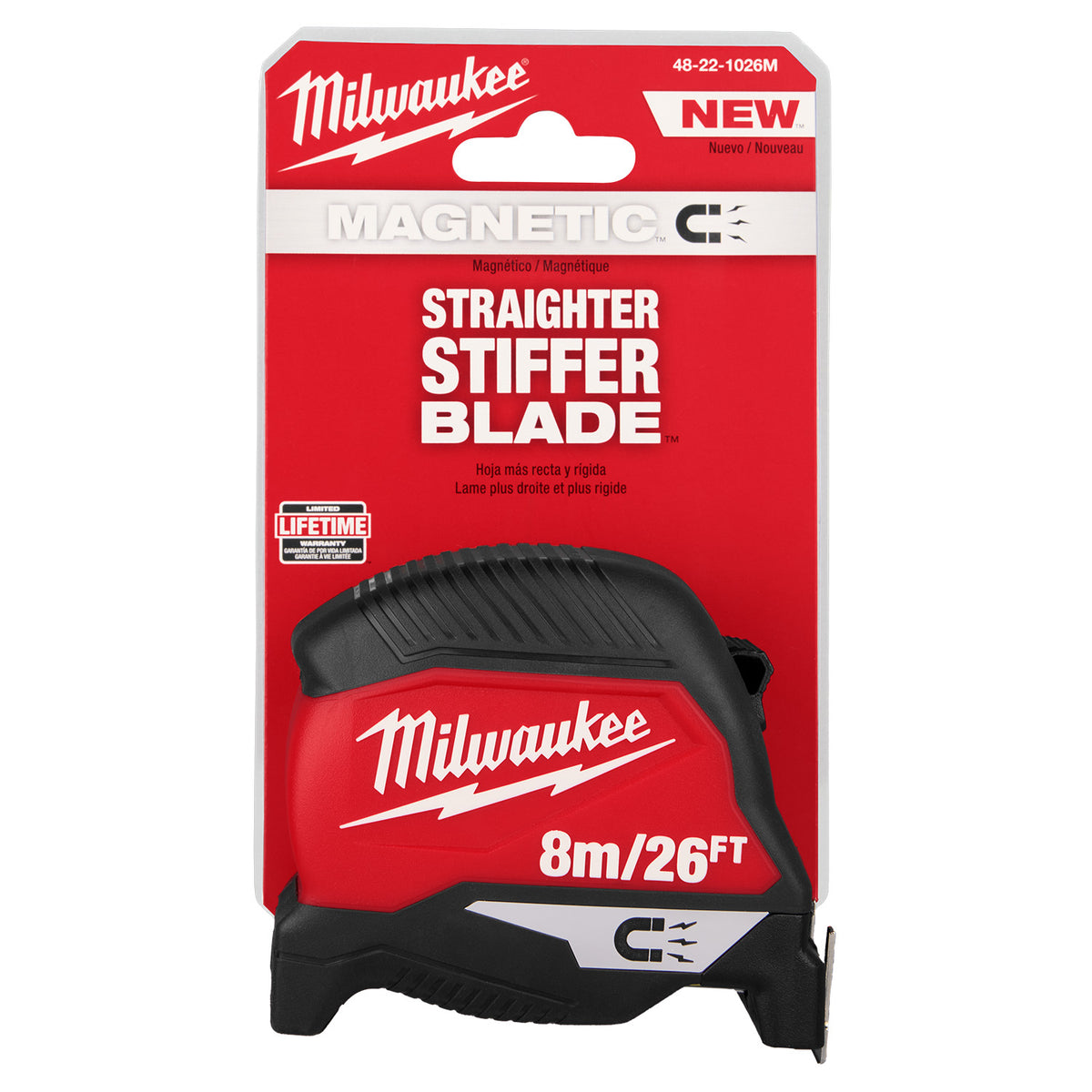 Flexómetro Magnético de 8 m / 26' Milwaukee 48-22-1026M