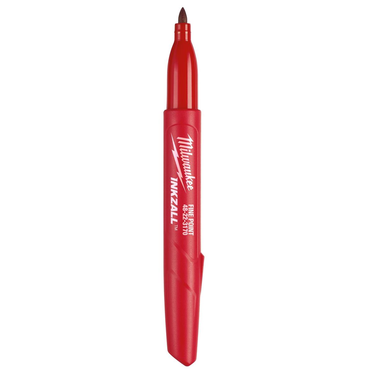 Marcador de Punto Fino Rojo INKZALL™ Milwaukee 48-22-3170