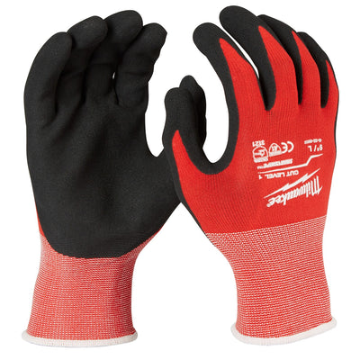 Guantes anti-corte nivel 1 de nitrilo (L) Milwaukee 48-22-8902