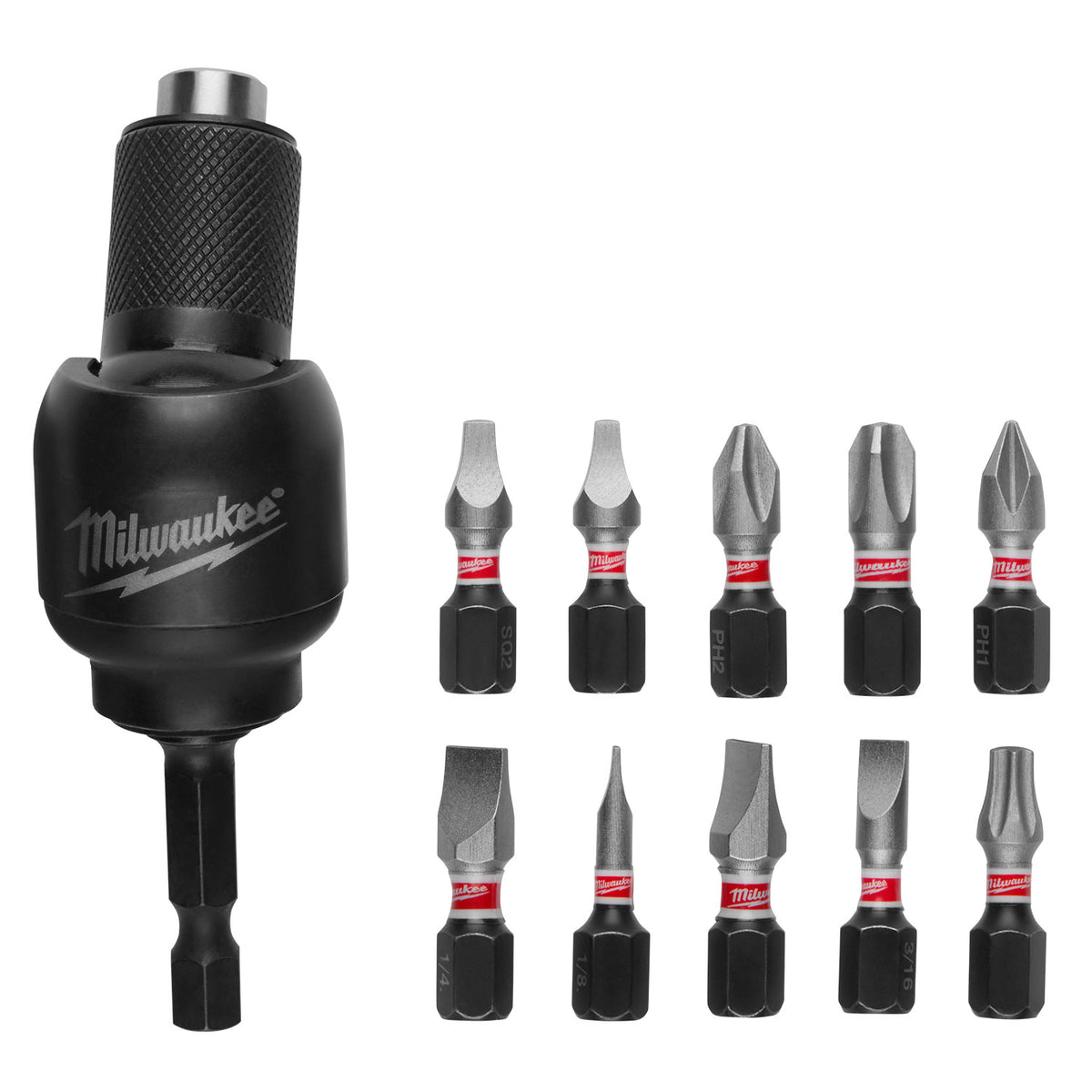 Portapuntas Pivotante 30° + 11 puntas SHOCKWAVE™ Milwaukee  48-32-2301