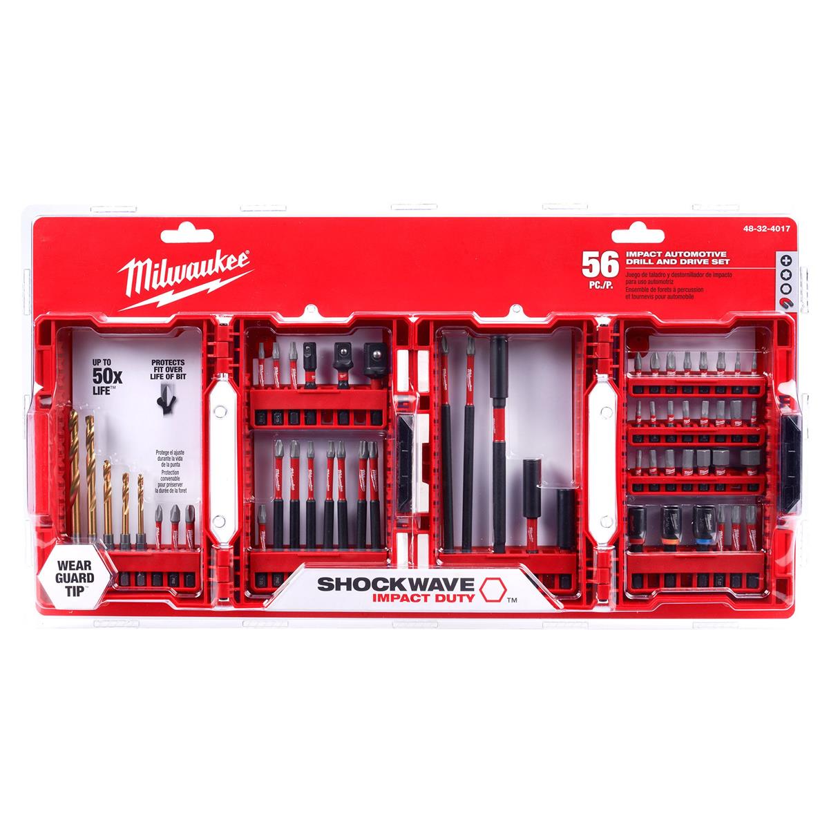 Juego de Puntas de Impacto (56 Piezas) SHOCKWAVE™ Milwaukee 48-32-4017