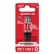 Juego de Puntas de Impacto ECX #1 y #2 de 2" Milwaukee SHOCKWAVE 2 Piezas 48-32-4443