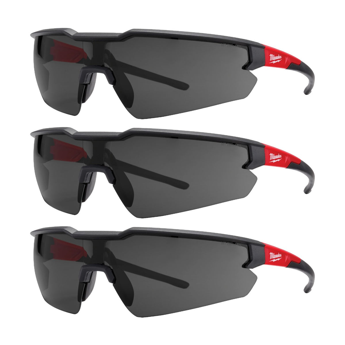 Paquete de 3 Gafas de Seguridad Anti-Rayones Oscuros Milwaukee 48-73-2054