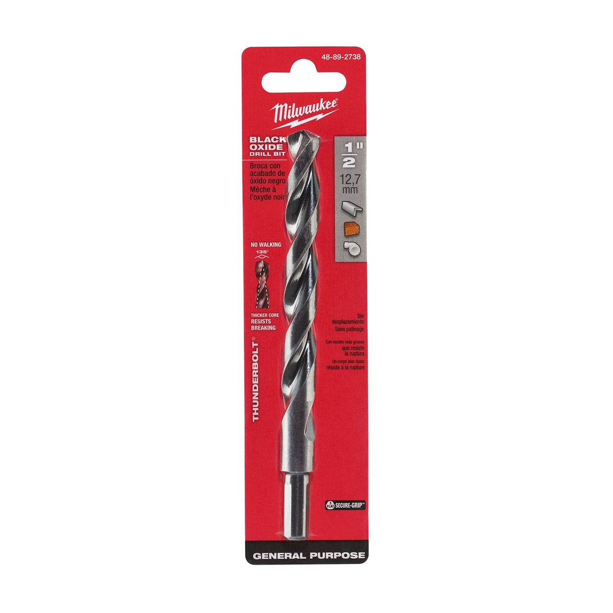 Broca de Óxido Negro 1/2" 3LP Milwaukee 48-89-2738