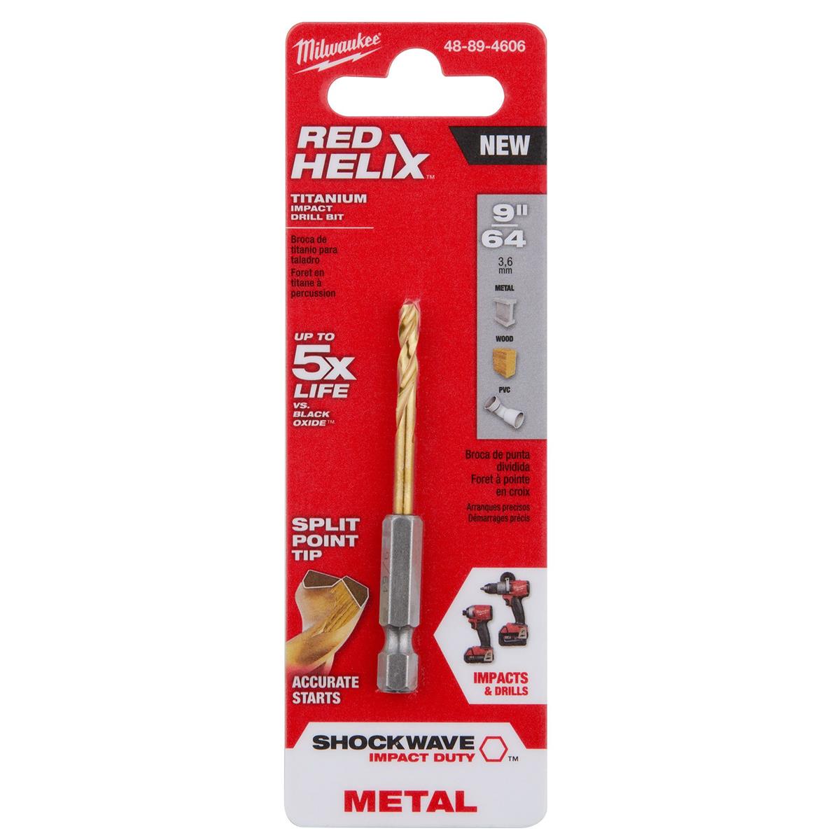 Broca de Titanio SHOCKWAVE™ de 9/64" Milwaukee 48-89-4606