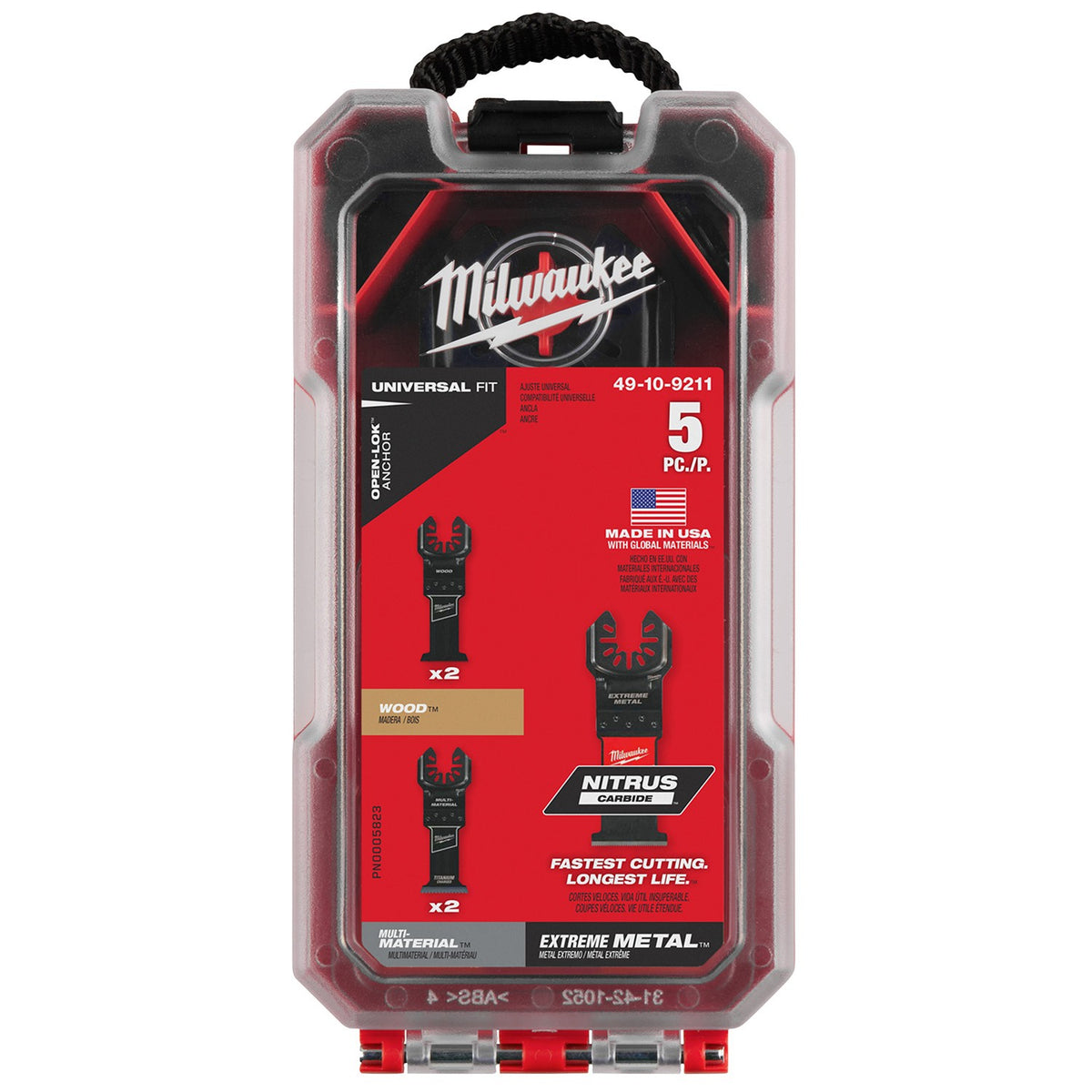 Juego 5 Cuchillas Multiherramienta Milwaukee OPEN-LOK™ 49-10-9211