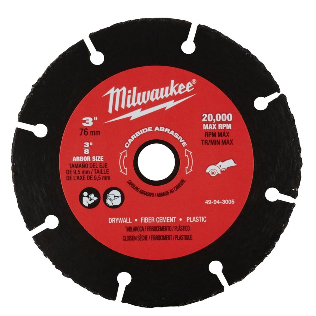 Disco Abrasivo de Carburo Multimaterial de 3" Milwaukee 49-94-3005
