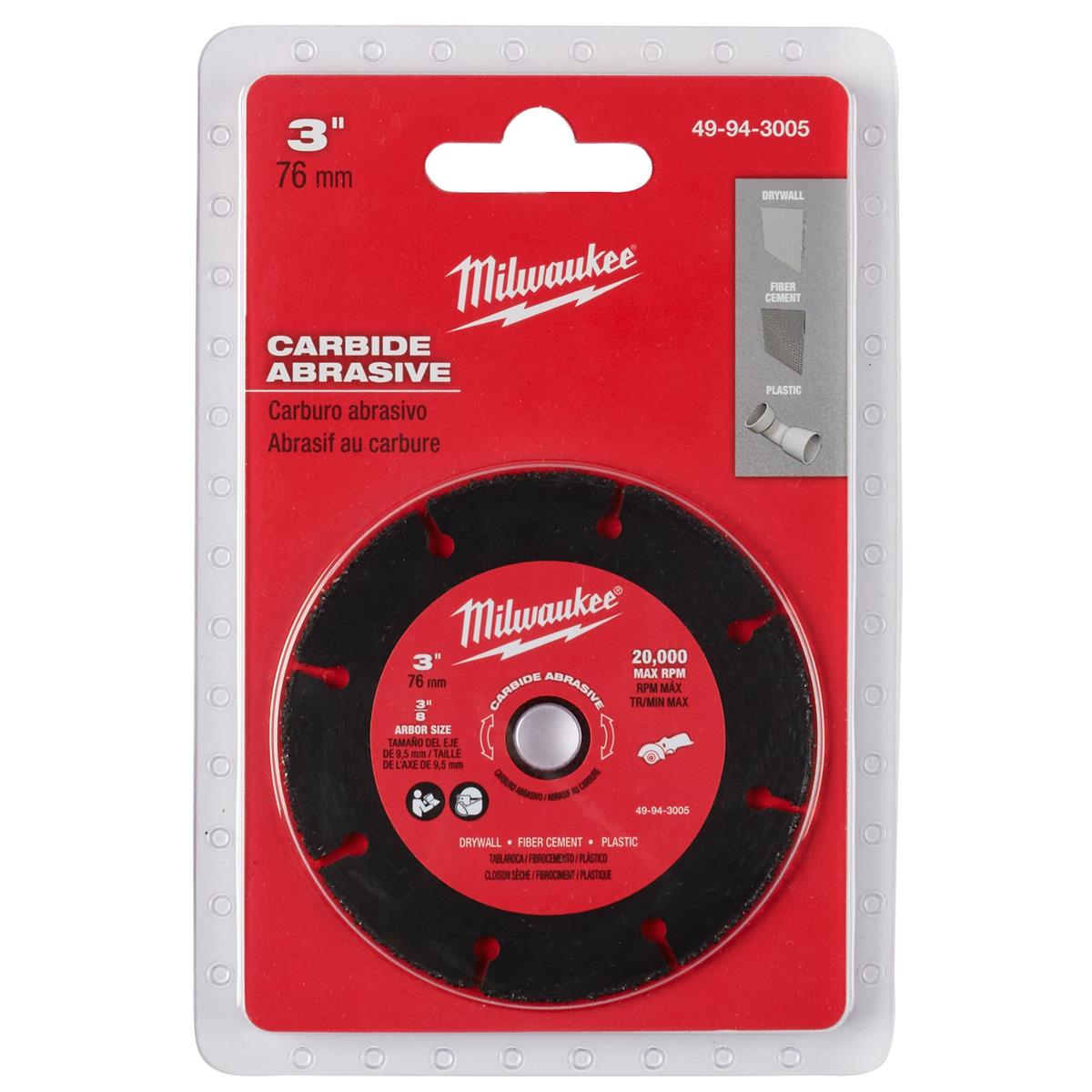 Disco Abrasivo de Carburo Multimaterial de 3" Milwaukee 49-94-3005