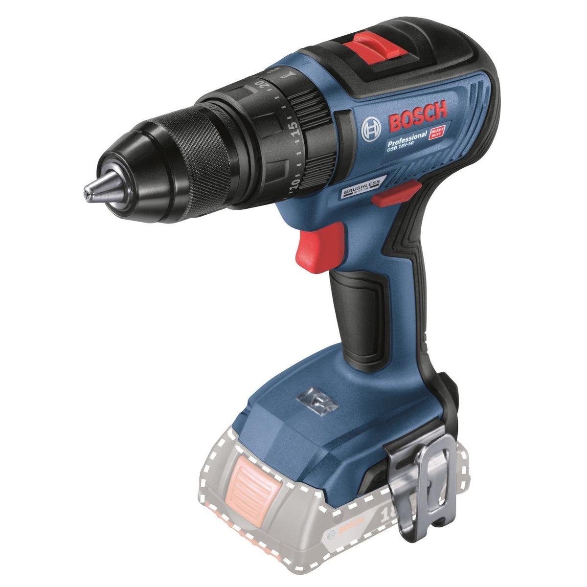 Rotomartillo 1/2" de 18V  Brushless (GSB 18V-50) Bosch  06019H51E2-P1