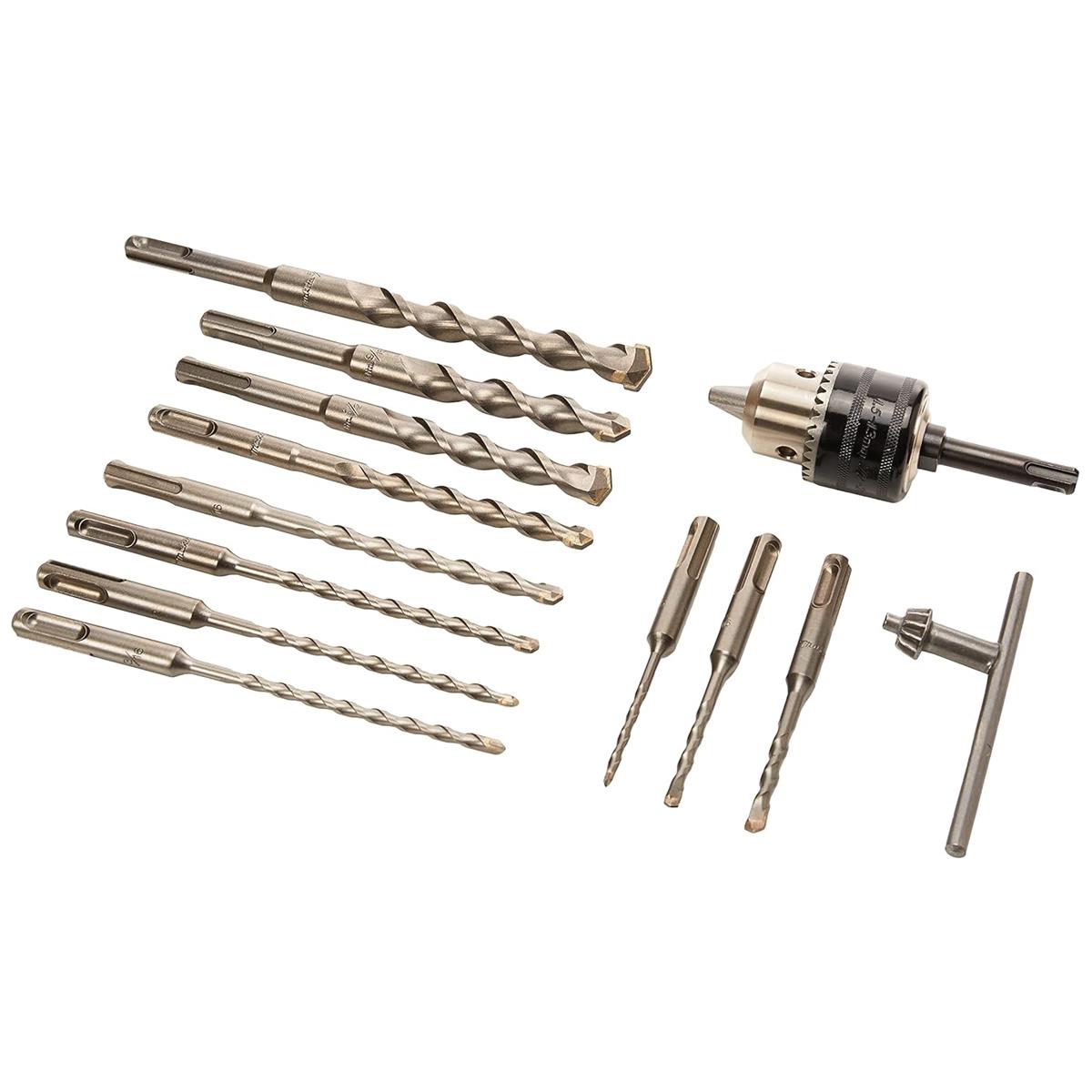 Maletí­n de Cinceles y Brocas SDS Plus más Broquero Juego de 14 piezas Makita D-71205