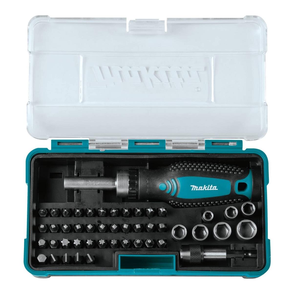 Desarmadores Tipo Matraca con 47 Puntas y Dados Makita B-50289