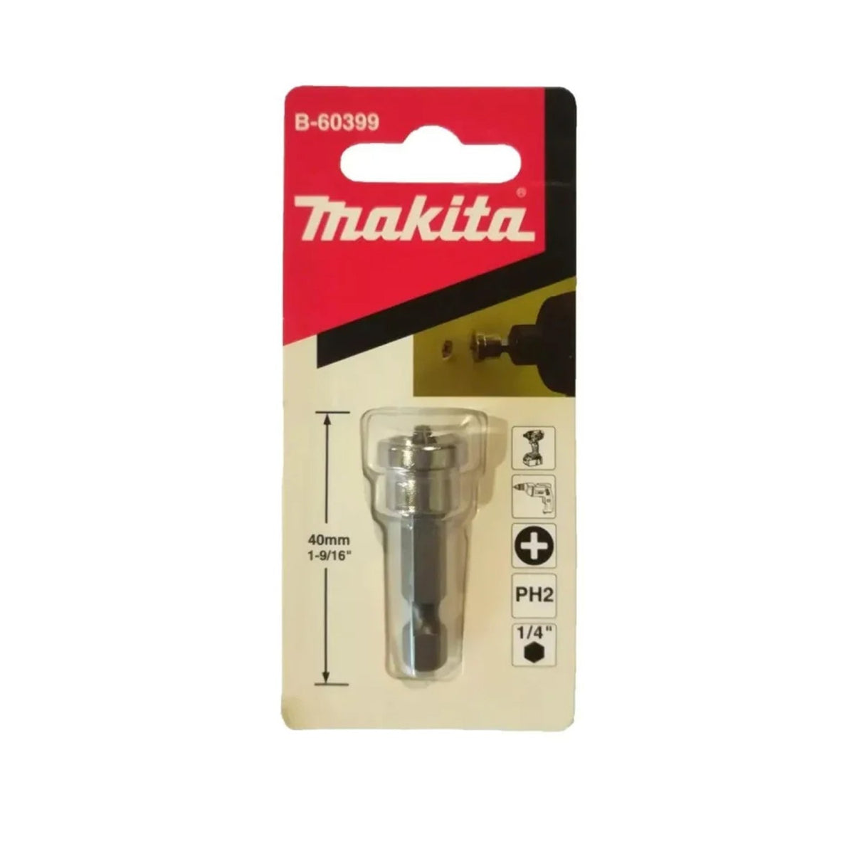 Punta PH2 con Tope 40 mm para Tablaroca Makita B-60399