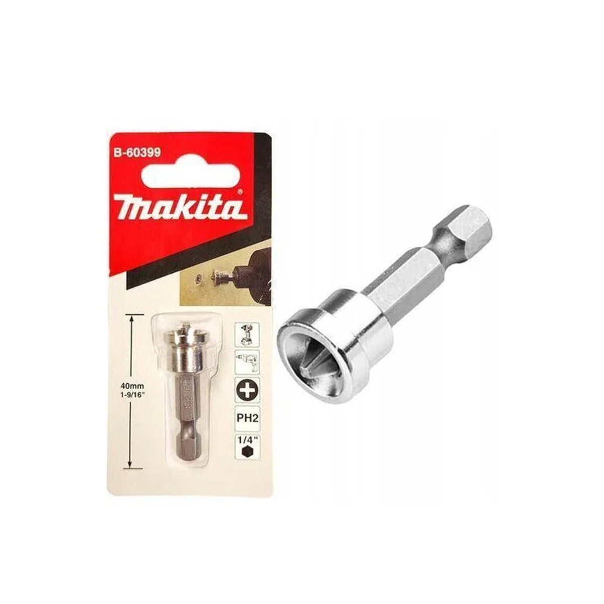 Punta PH2 con Tope 40 mm para Tablaroca Makita B-60399