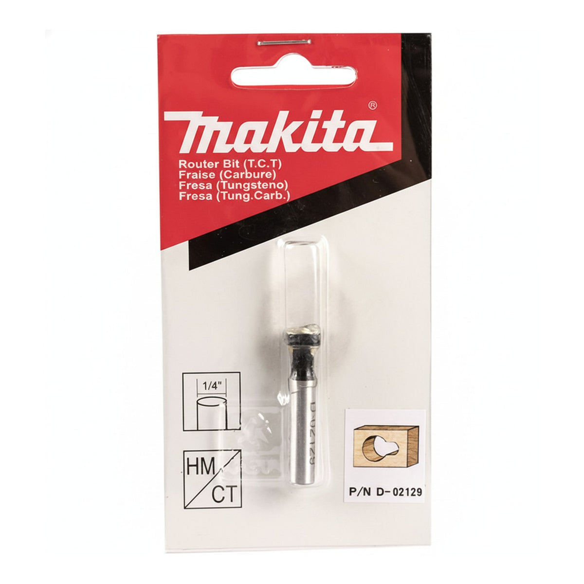 Fresa Tipo Llave para Cerradura 1/4" x 3/8" Makita D-02129
