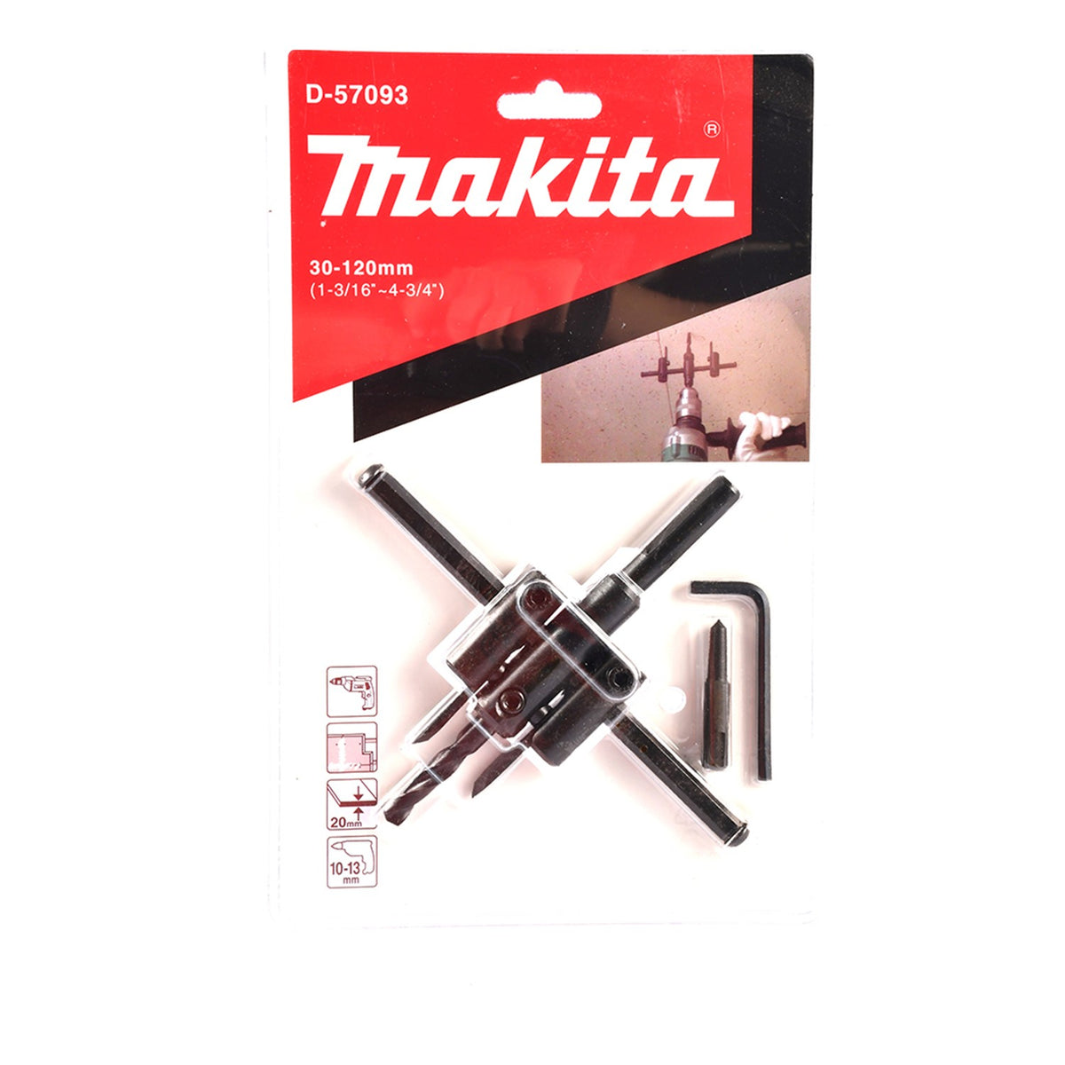 Corta Círculos Ajustable de 1-3/16" a 4-3/4" Makita D-57093