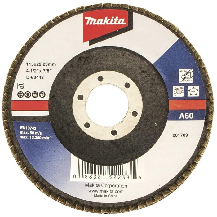 Disco Laminado para Metal 4-1/2" Grano 60 Makita D-63448