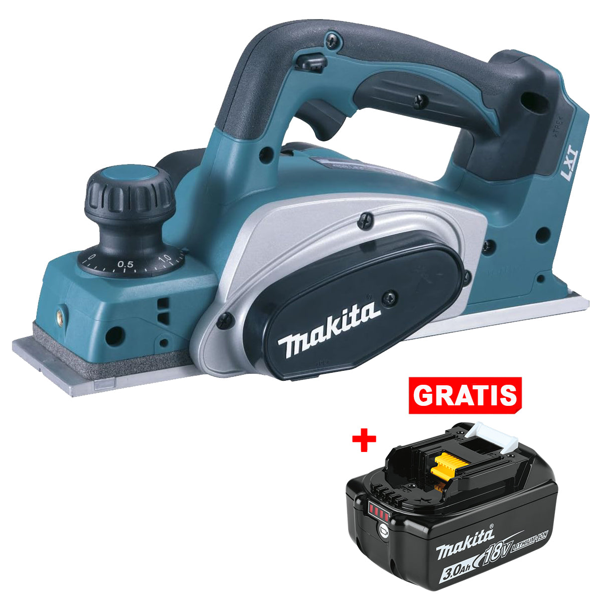 Cepillo inalámbrico de 18V LXT + Batería de Regalo Makita DKP180Z-P1