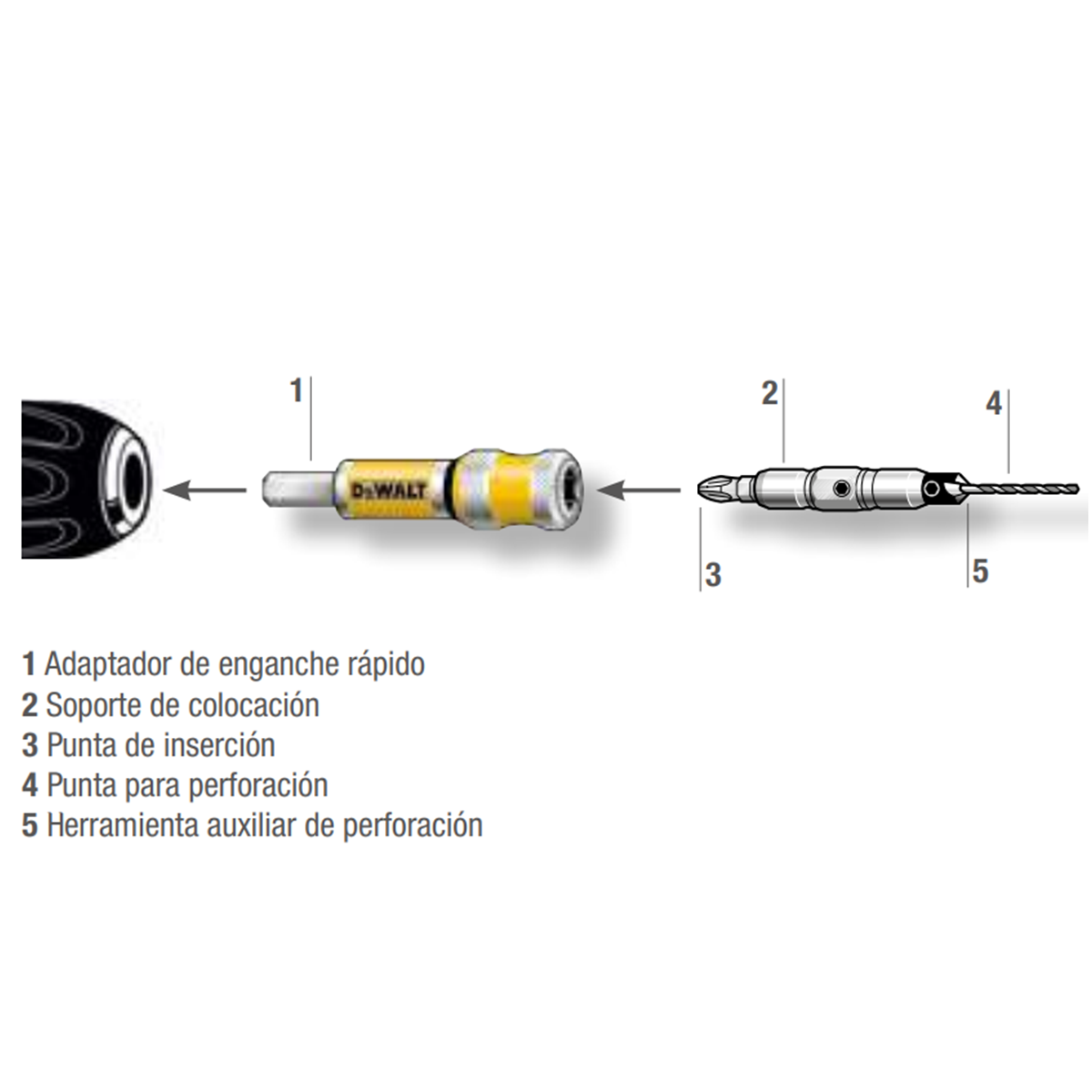Fijador Reversible #6 Avellanador/destornillador Dewalt DW2700