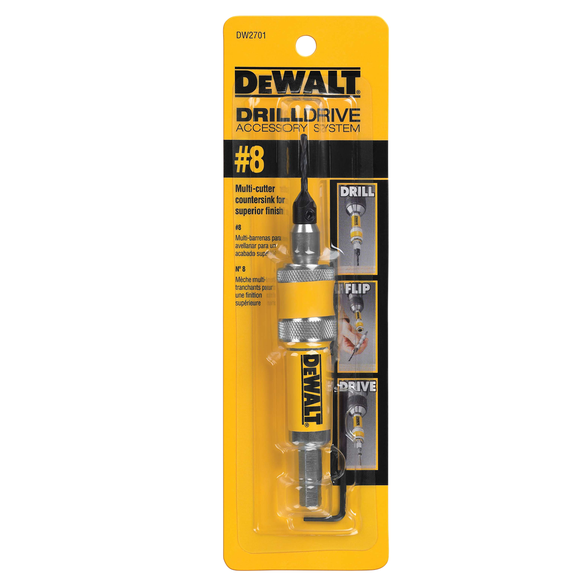Fijador Reversible #8 Avellanador/destornillador Dewalt DW2701