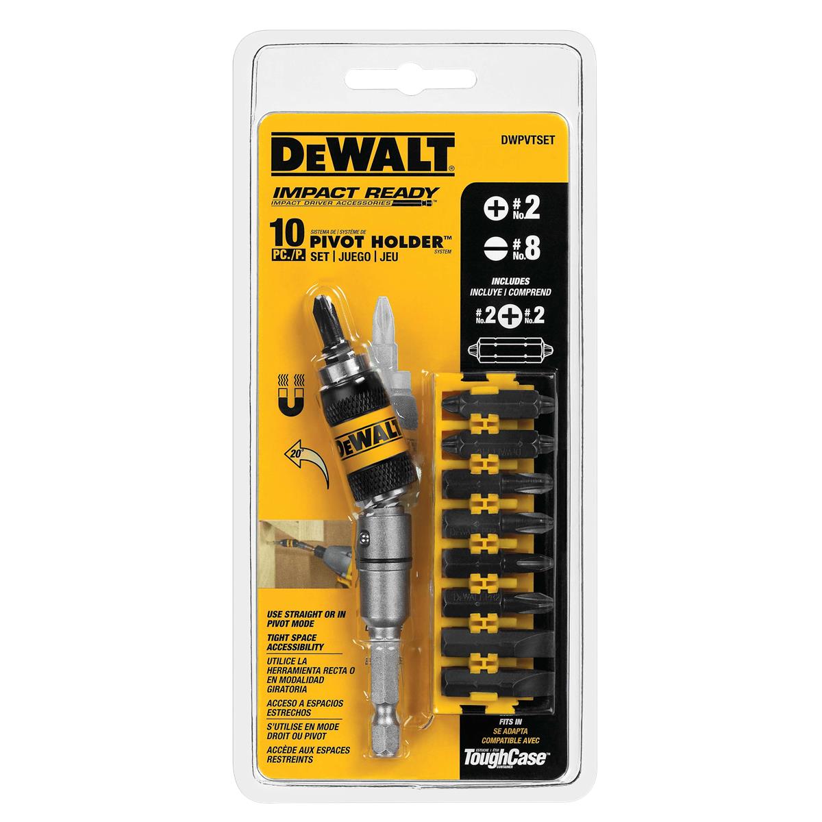 Extensión Pivote con 9 Puntas DEWALT DWPVTSET G