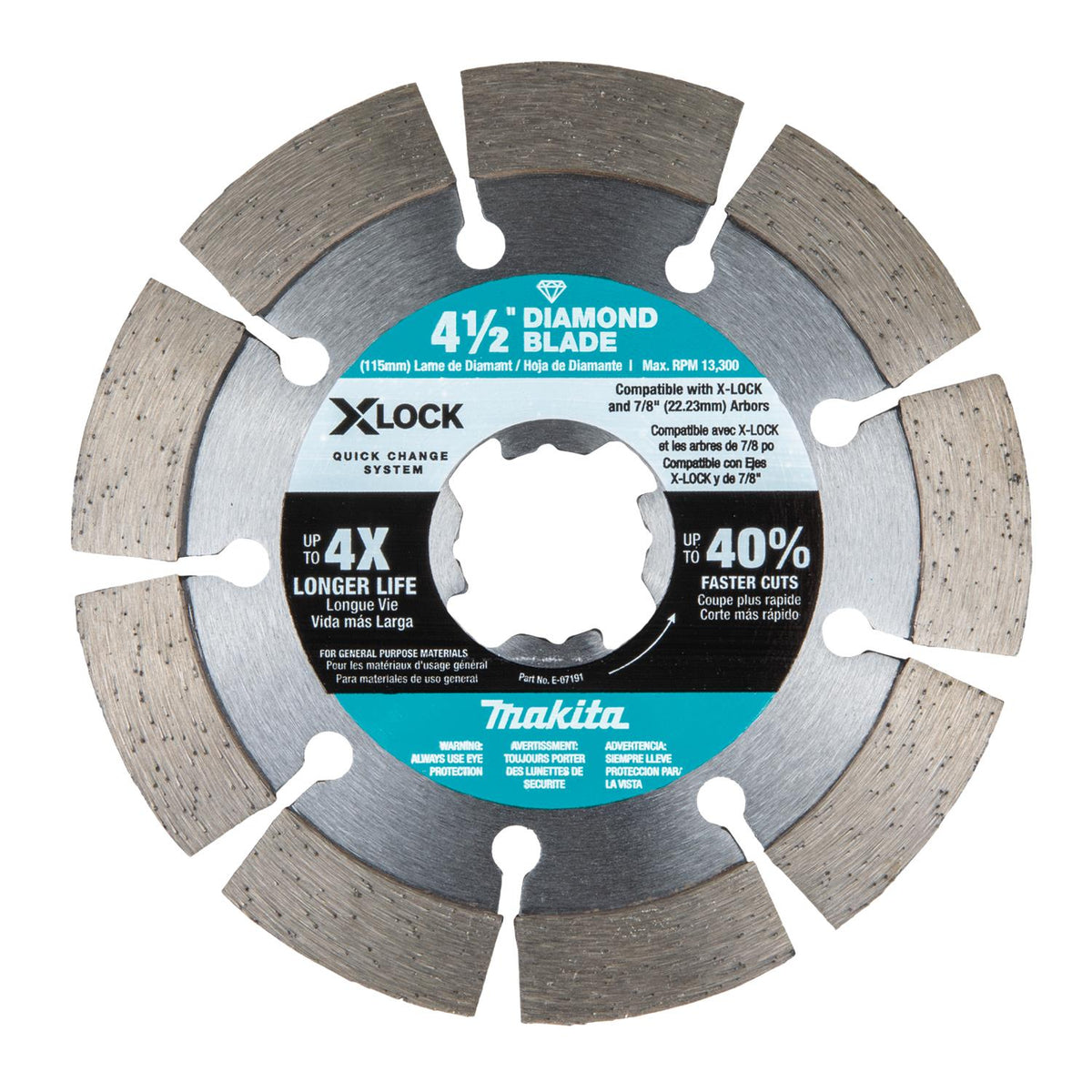 Disco de Diamante Segmentado 4-1/2" X-LOCK Makita E-07191