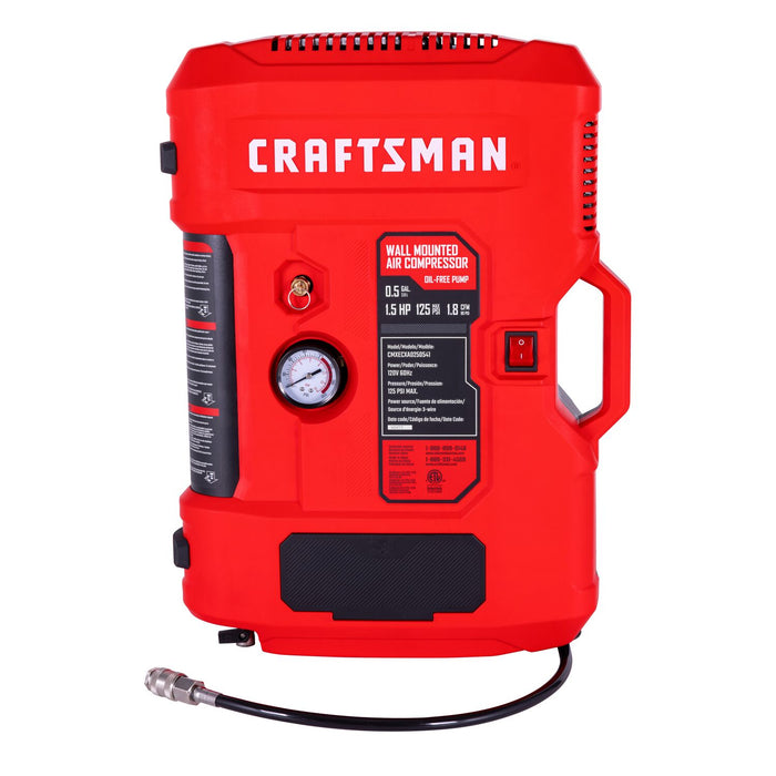 Compresor de Pared sin Aceite 0.5 Gal 1.5hp CRAFTSMAN CMXECXA0250541