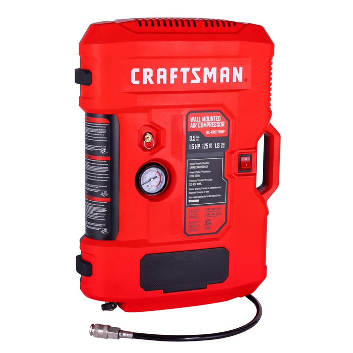 Compresor de Pared sin Aceite 0.5 Gal 1.5hp CRAFTSMAN CMXECXA0250541