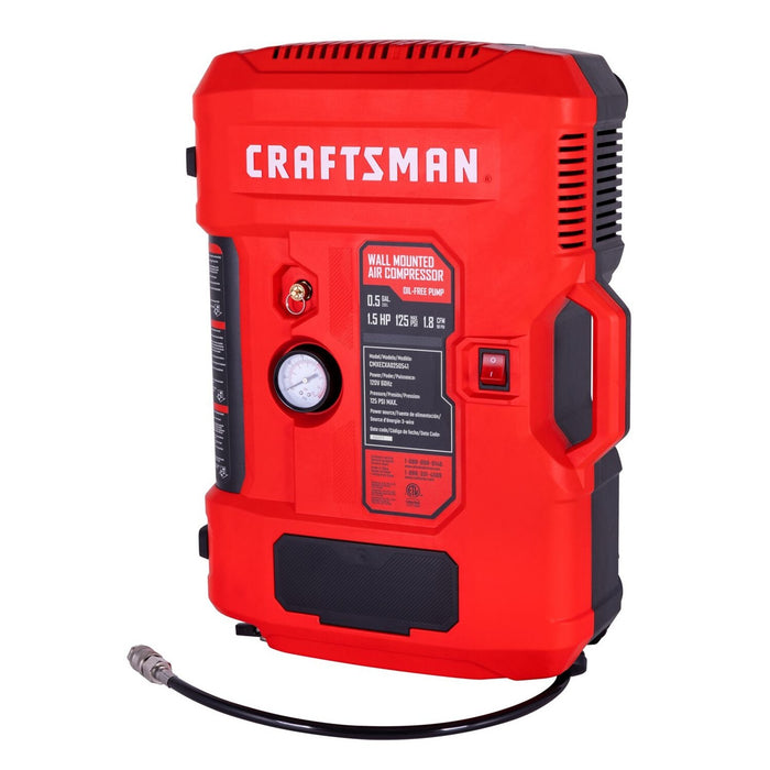 Compresor de Pared sin Aceite 0.5 Gal 1.5hp CRAFTSMAN CMXECXA0250541