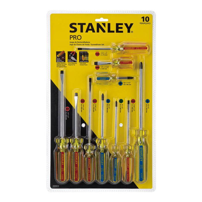 Juego de 10 Desarmadores PRO STANLEY STHT69172