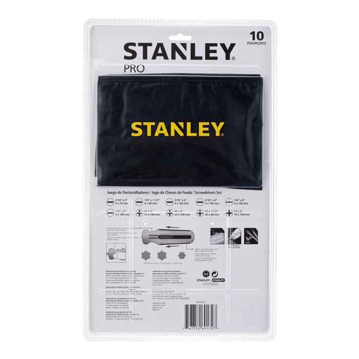 Juego de 10 Desarmadores PRO STANLEY STHT69172