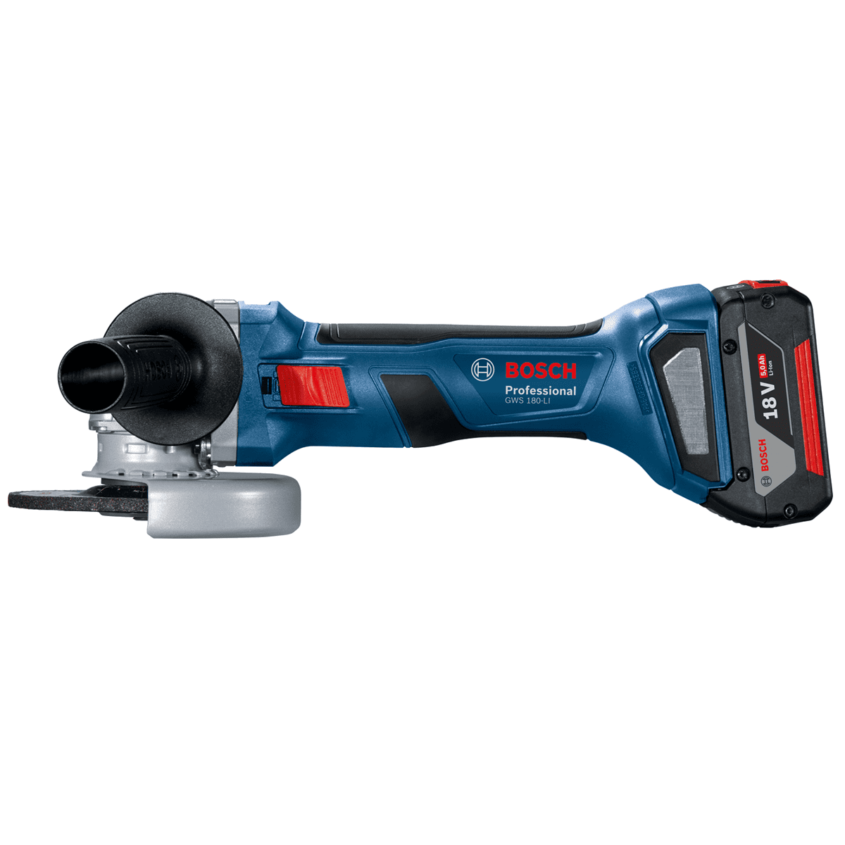 Esmeril angular de 5" inalámbrico de 18V GWS 180-LI Bosch 06019H90G2