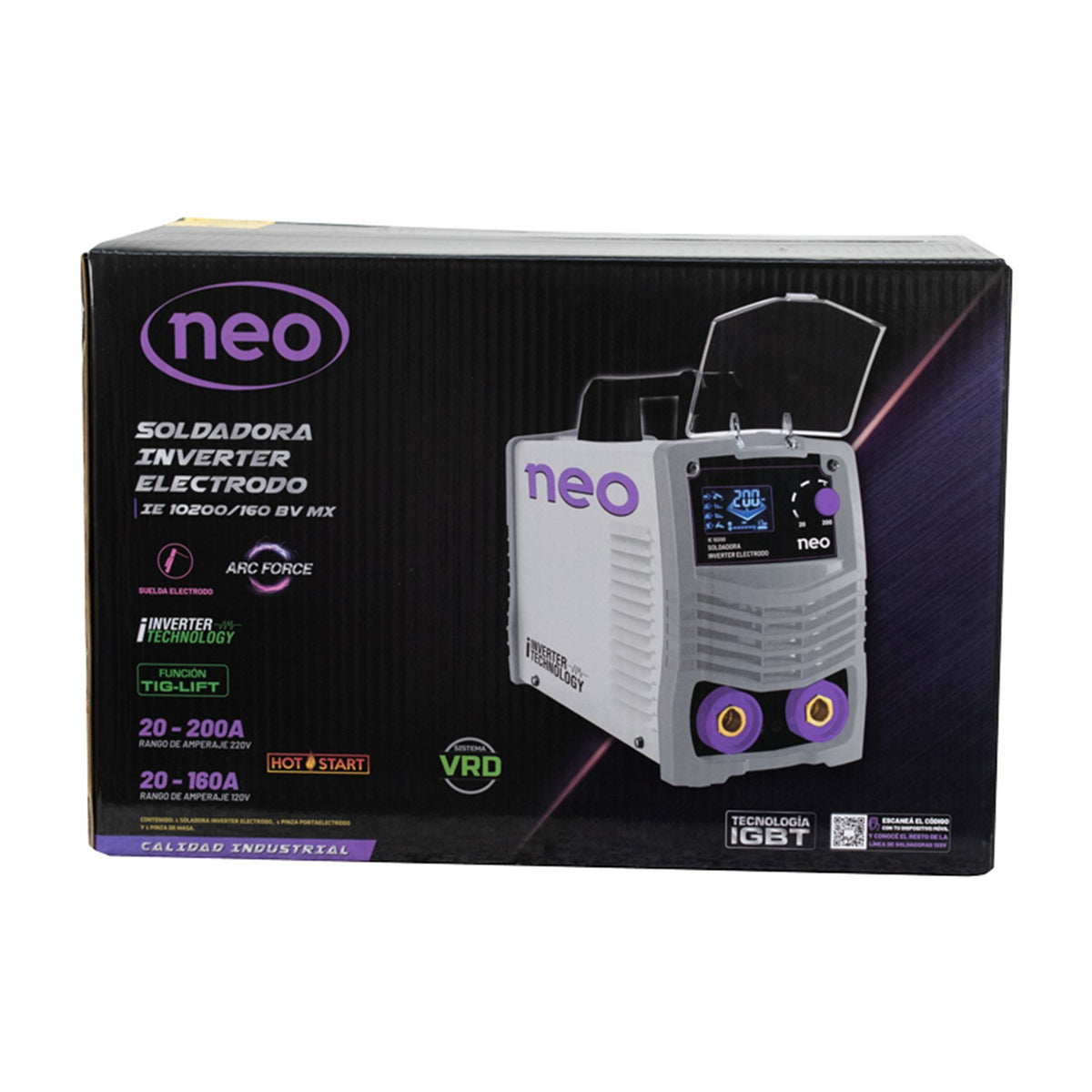 Inversor para Electrodo 200A Bi-Voltaje NEO IE 10200/160 BV MX