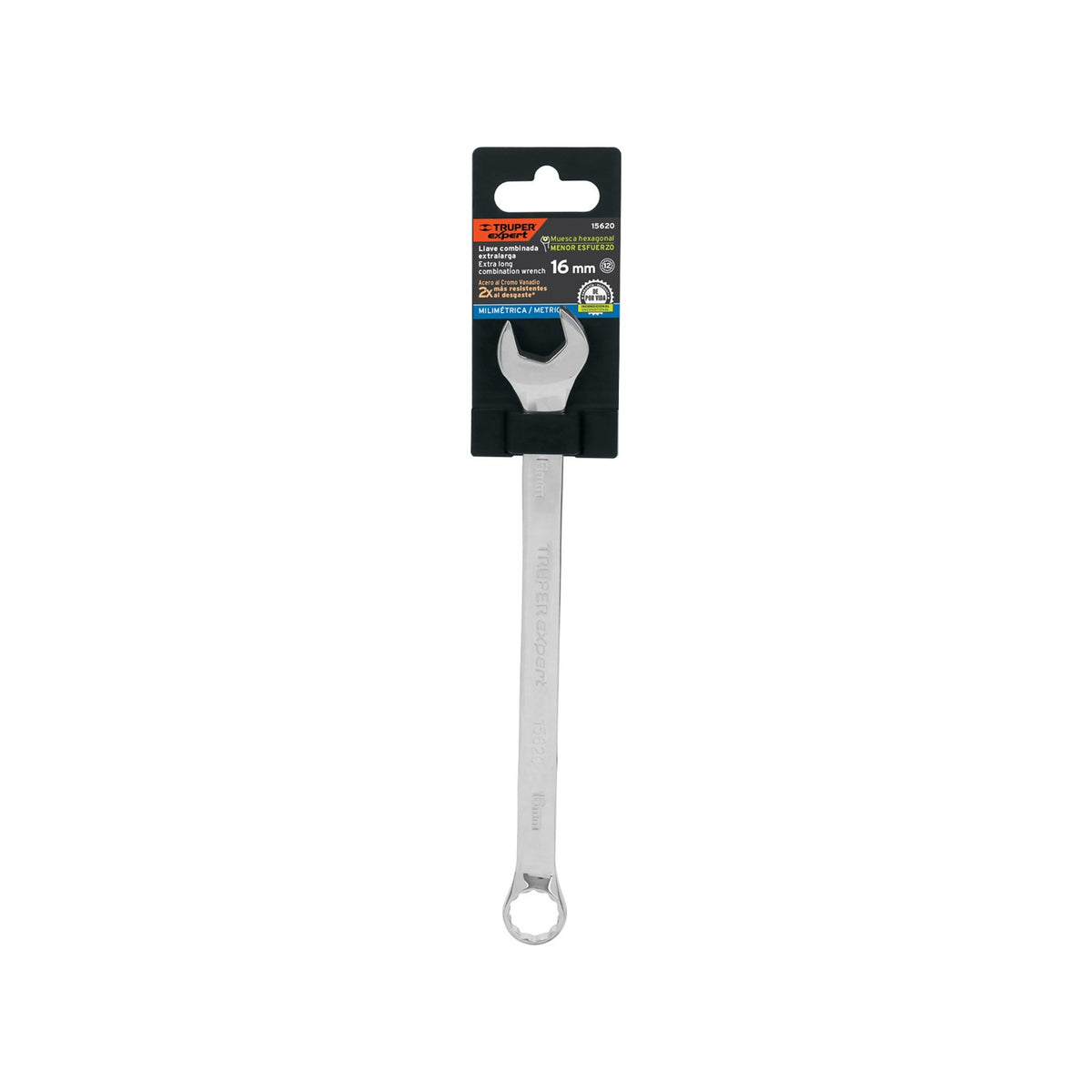 Llave Combinada 10 mm x 164 mm Expert Acero Cromo Vanadio Truper 15614