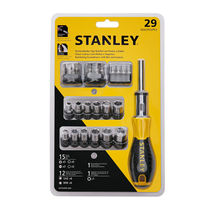 Set 29 Piezas Desarmador y Puntas STANLEY STHT54925-840