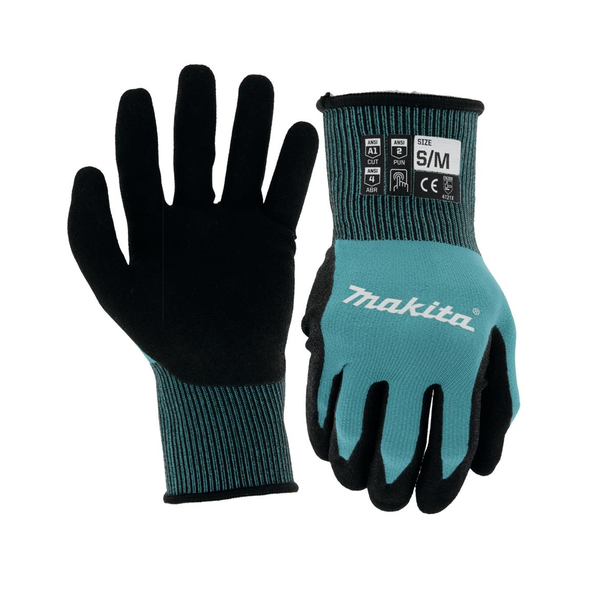 Guantes Anti-corte Nivel 1 S-M (Chica/Mediana)  FitKnit Makita T-04117