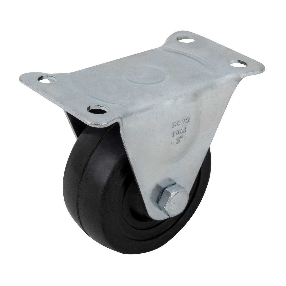 Rodaja de Hule Negro Fija 3" Dogotuls ZF5003