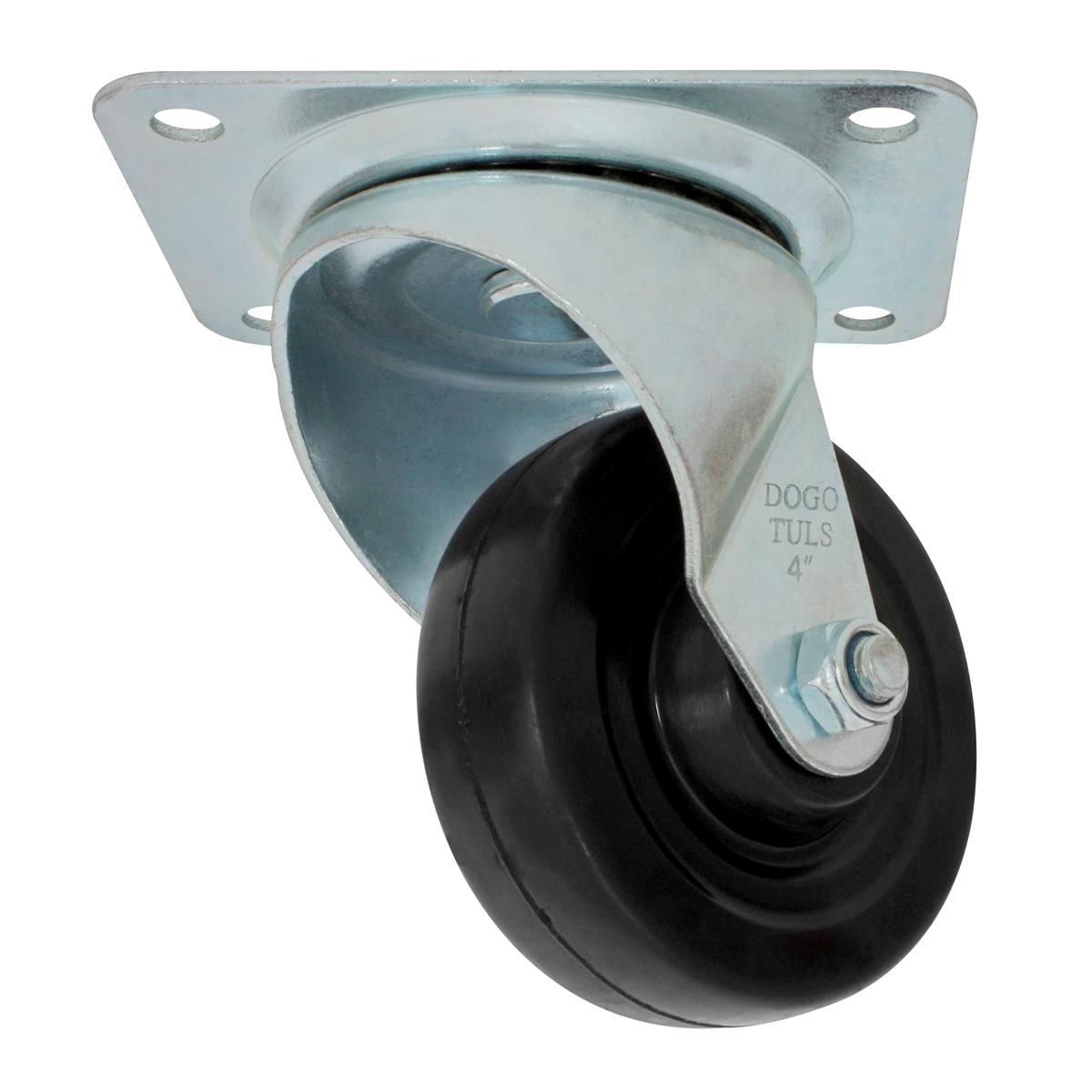 Rodaja de Hule Negro Giratoria 4" Dogotuls ZF5008