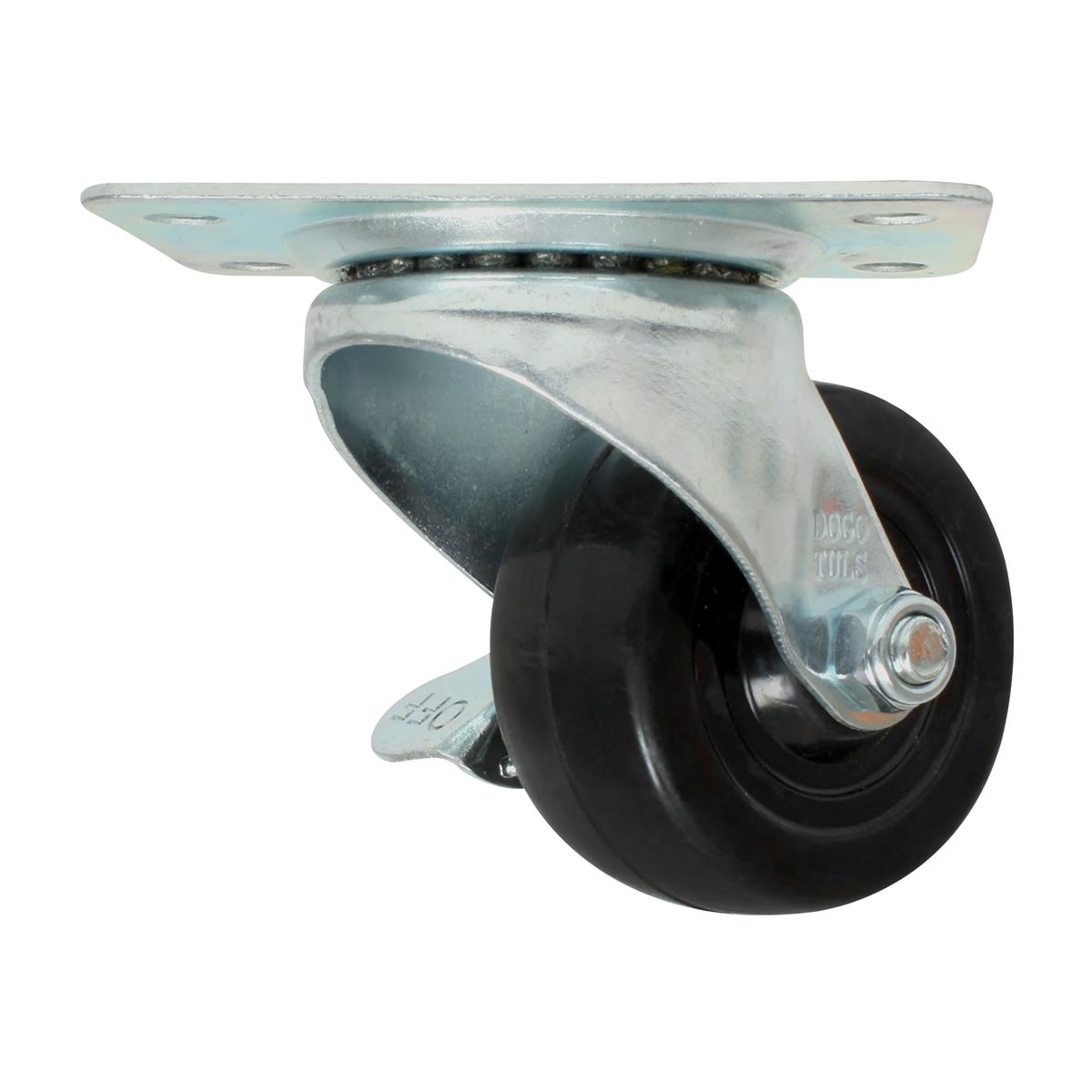 Rodaja Hule Negro Giratoria con Freno 3" Dogotuls ZF5107