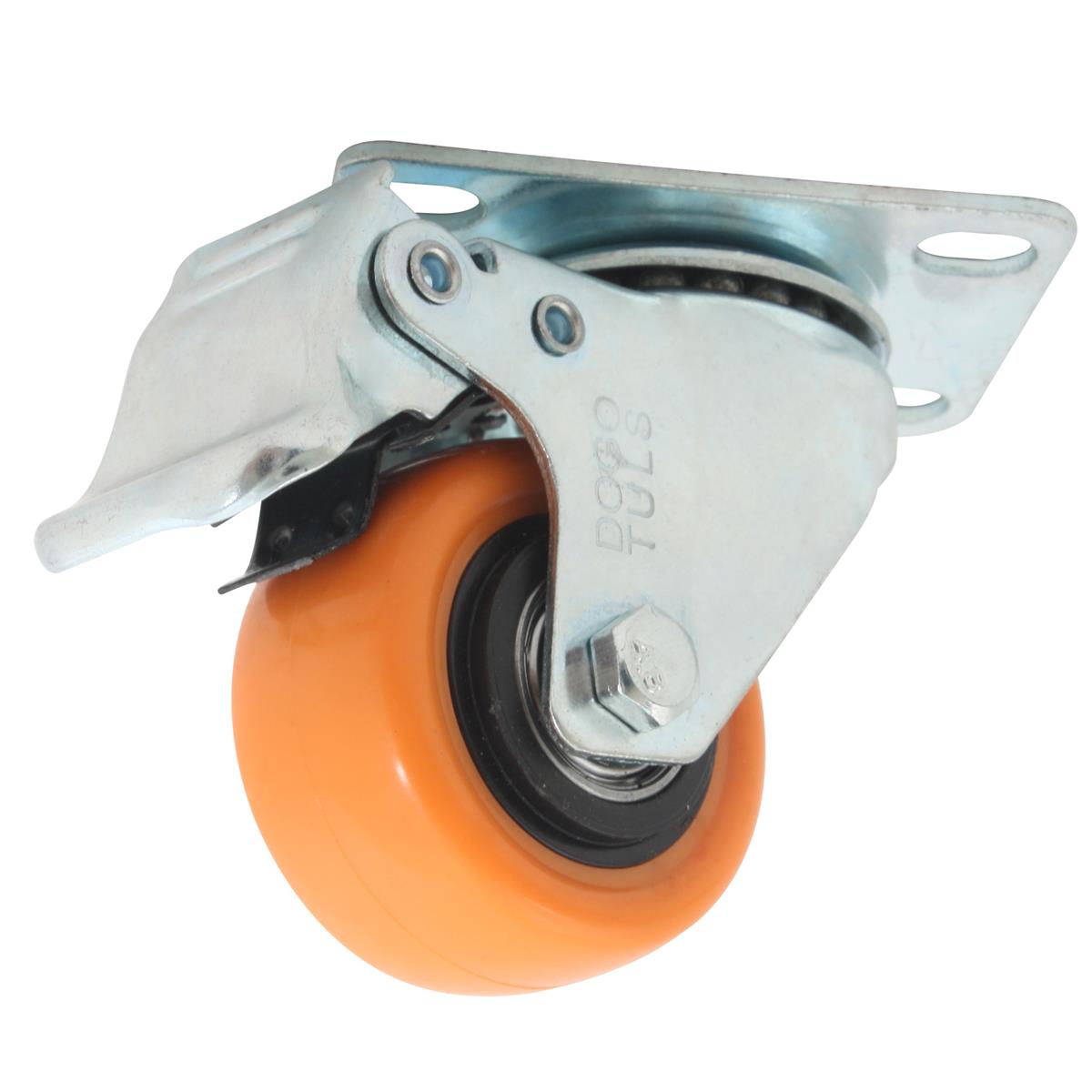 Rodaja de PVC Naranja Giratoria Con Freno de 2" Dogotuls ZF5116