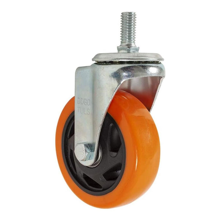 Rodaja de PVC Naranja Giratoria con Espiga Roscada 4" Dogotuls ZF5194