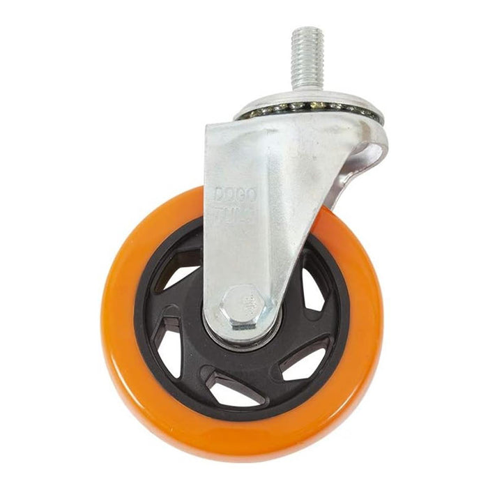 Rodaja de PVC Naranja Giratoria con Espiga Roscada 4" Dogotuls ZF5194