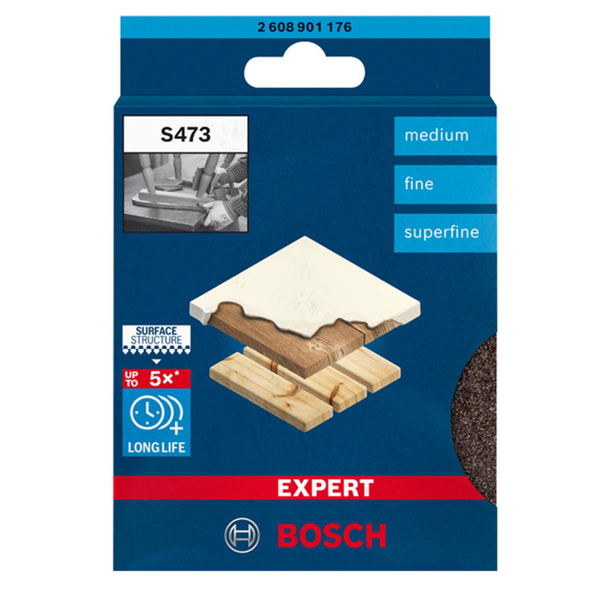 Juego de 3 Esponjas Abrasivas EXPERT S473 98 x 120 x 13 mm Bosch 2608901176