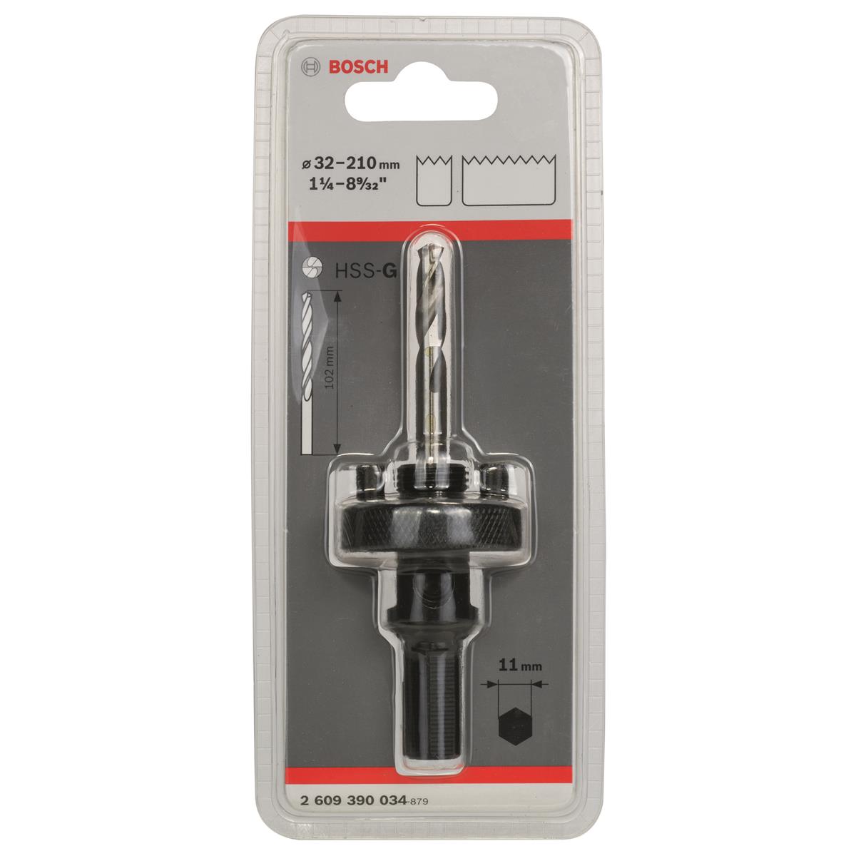 Adaptador Hexagonal de 7/16" para Broca Sierra de 1-1/4 a 8" Bosch 2609390034