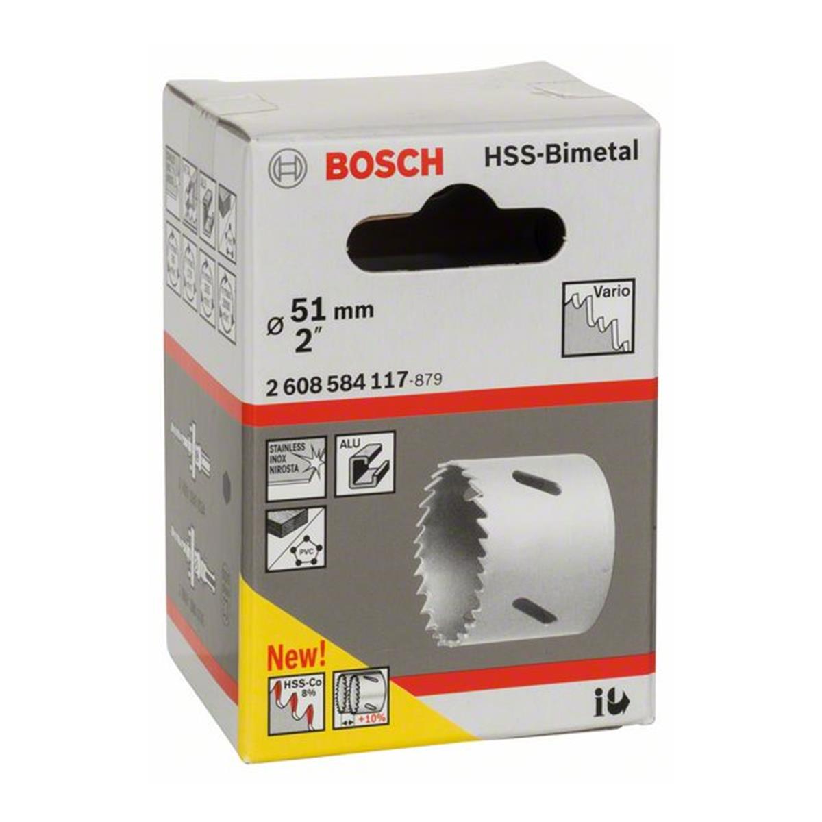 Broca Sierra Bimetálica HSS Cobaltada de 2" Bosch 2608584117