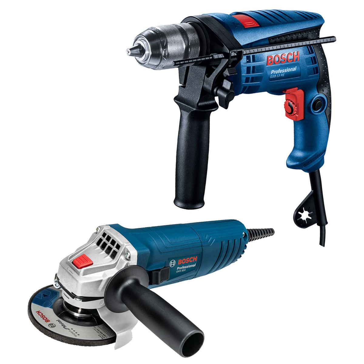 Combo Rotomartillo 1/2” 750 W + Esmeriladora 4 1/2” Bosch Professional 06012B75G0